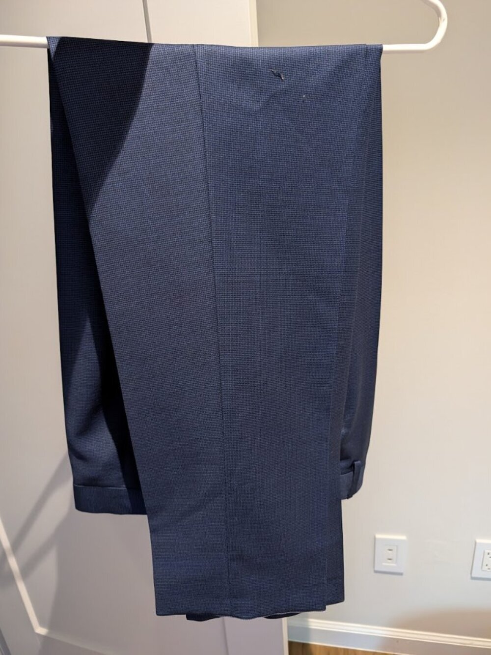 Hugo Boss micro-pattern slim fit suit pants - navy - 44R - Picture 3 of 6